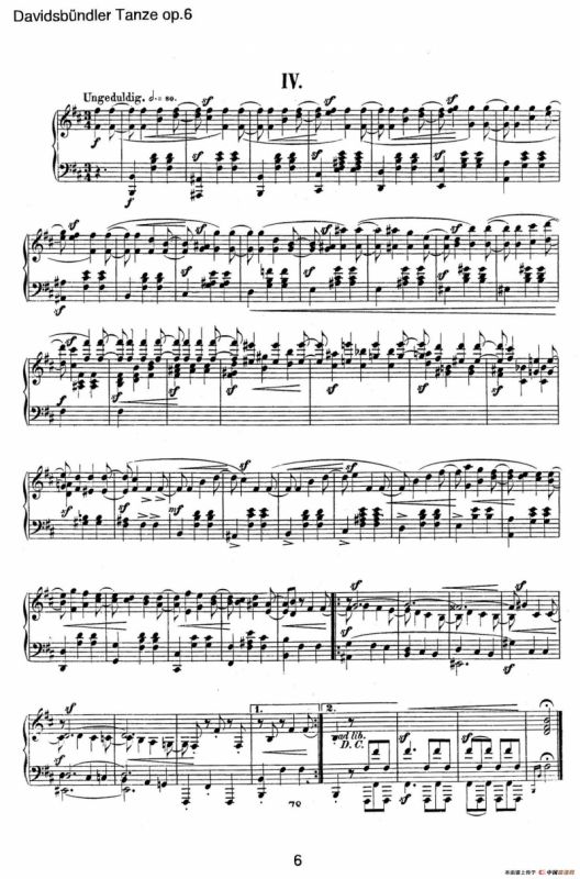 Davidsbundler Tanze Op.6（大卫同盟舞曲）