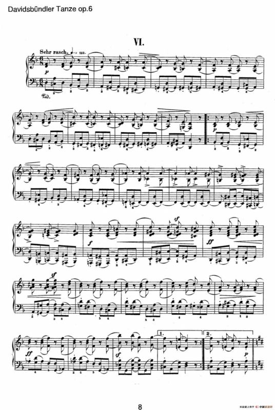 Davidsbundler Tanze Op.6（大卫同盟舞曲）