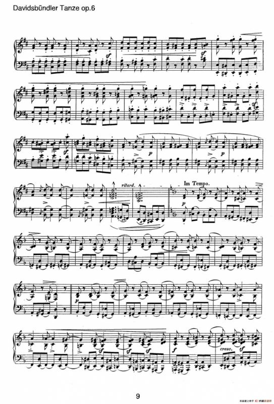 Davidsbundler Tanze Op.6（大卫同盟舞曲）