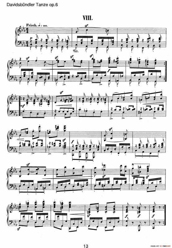 Davidsbundler Tanze Op.6（大卫同盟舞曲）