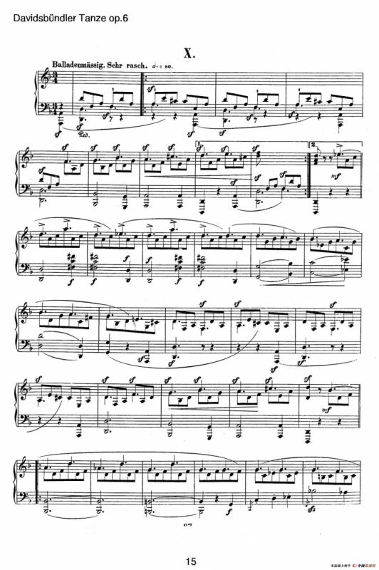 Davidsbundler Tanze Op.6（大卫同盟舞曲）