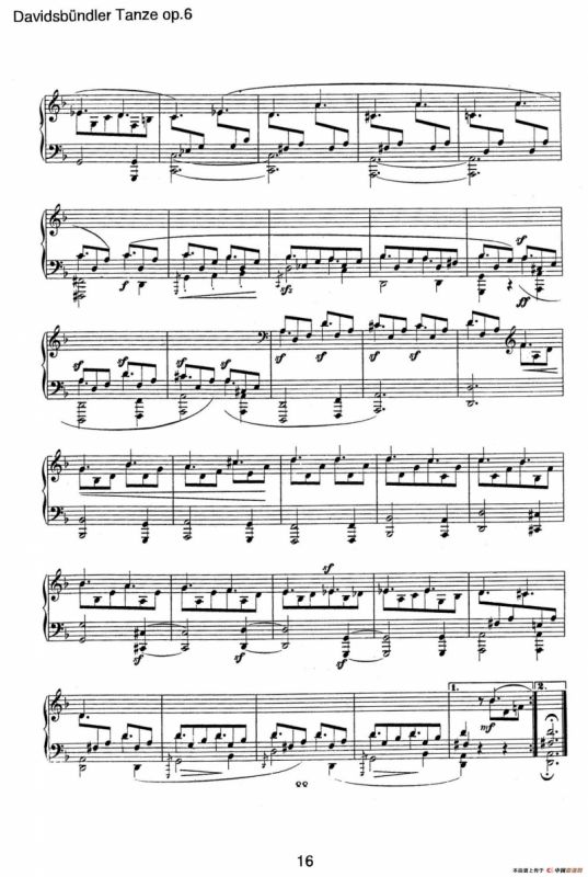 Davidsbundler Tanze Op.6（大卫同盟舞曲）