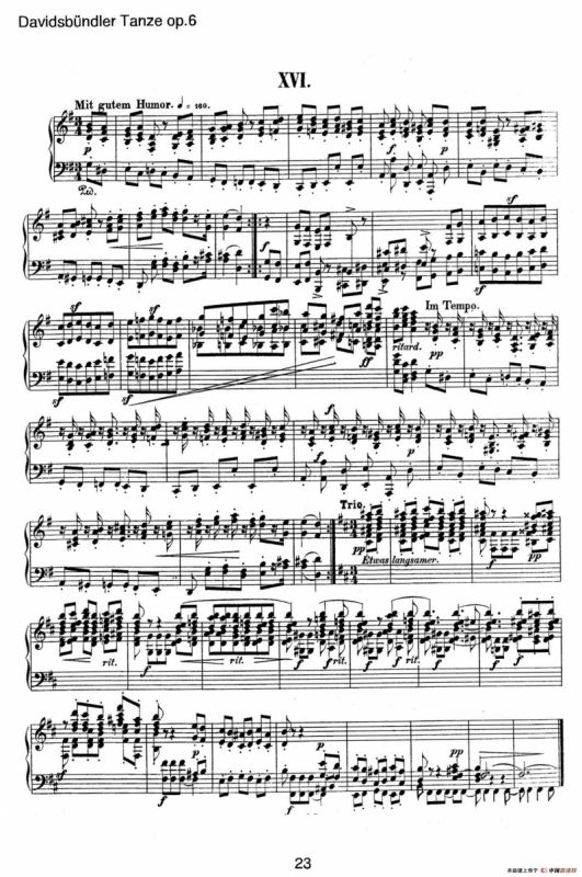 Davidsbundler Tanze Op.6（大卫同盟舞曲）