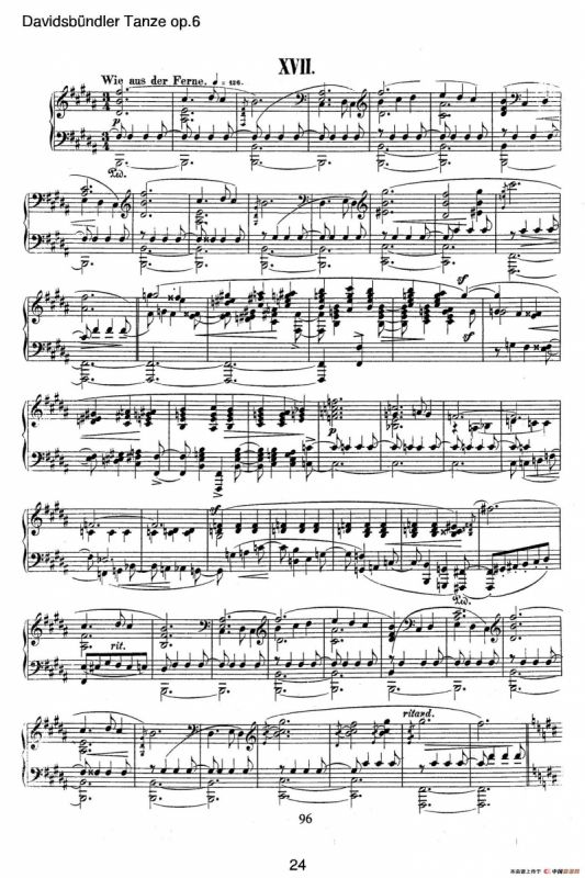 Davidsbundler Tanze Op.6（大卫同盟舞曲）