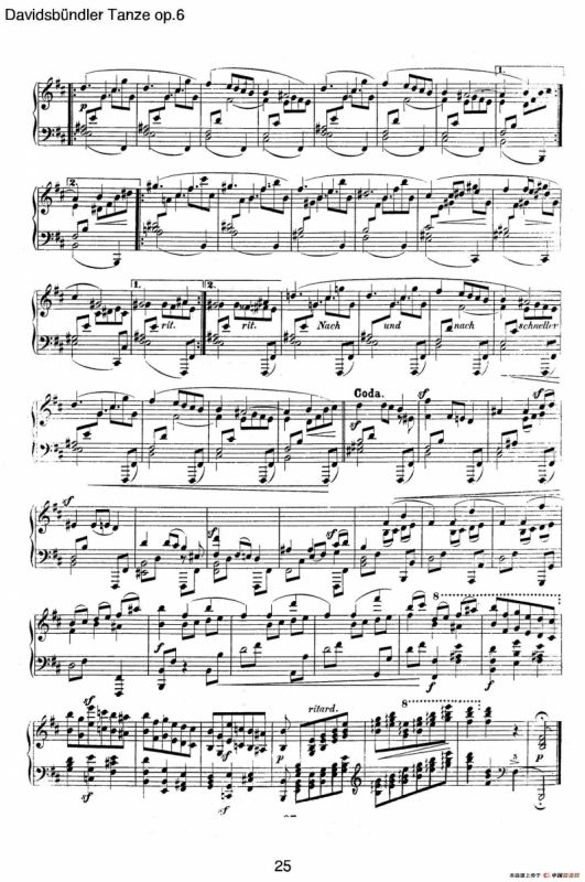 Davidsbundler Tanze Op.6（大卫同盟舞曲）