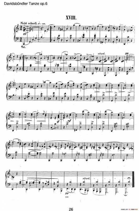 Davidsbundler Tanze Op.6（大卫同盟舞曲）