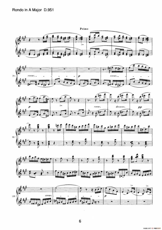 Grand Rondeau in A Major Op.107（A大调回旋曲·四手联弹）