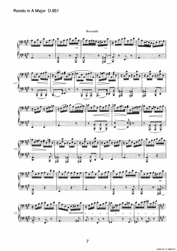 Grand Rondeau in A Major Op.107（A大调回旋曲·四手联弹）