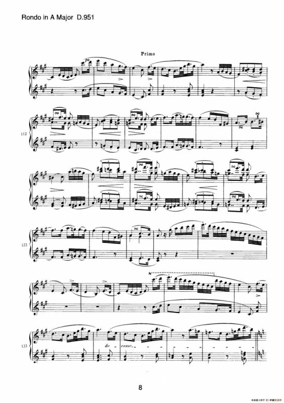 Grand Rondeau in A Major Op.107（A大调回旋曲·四手联弹）