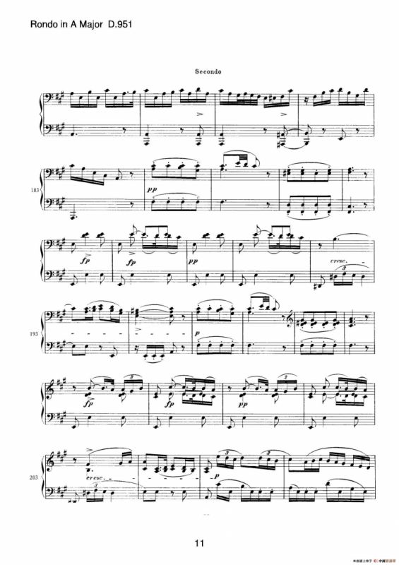 Grand Rondeau in A Major Op.107（A大调回旋曲·四手联弹）