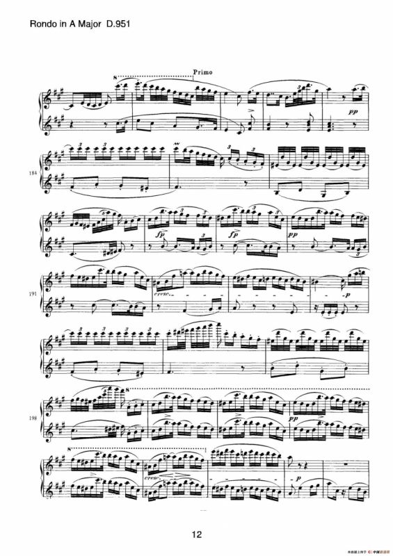 Grand Rondeau in A Major Op.107（A大调回旋曲·四手联弹）