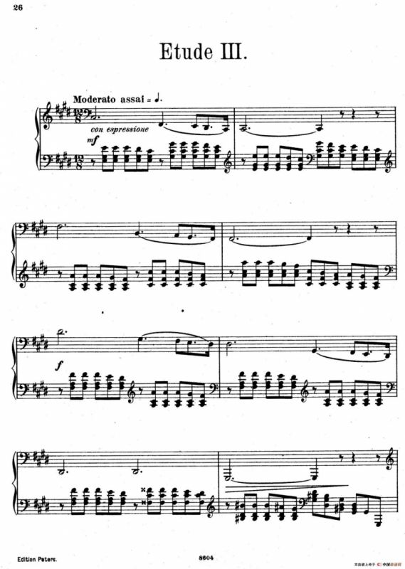 Six Etudes Op.23（6首练习曲·Ⅲ）