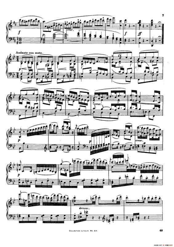 String Quartet No.3 in D Major Op.18-3（D大调第三弦乐四重奏·钢琴独奏版）