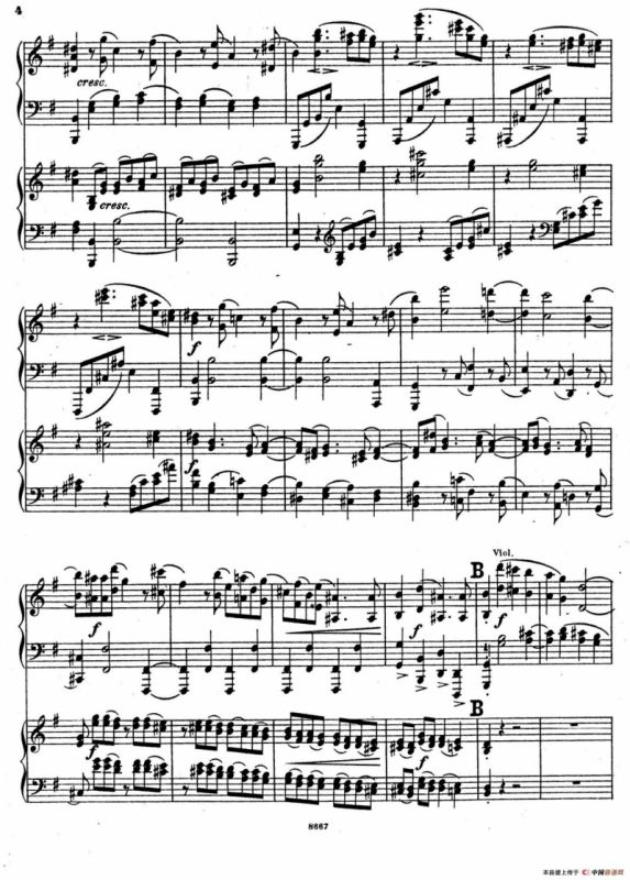 Symphony No.4 in e Minor Op.98（e小调第四交响曲·双钢琴）