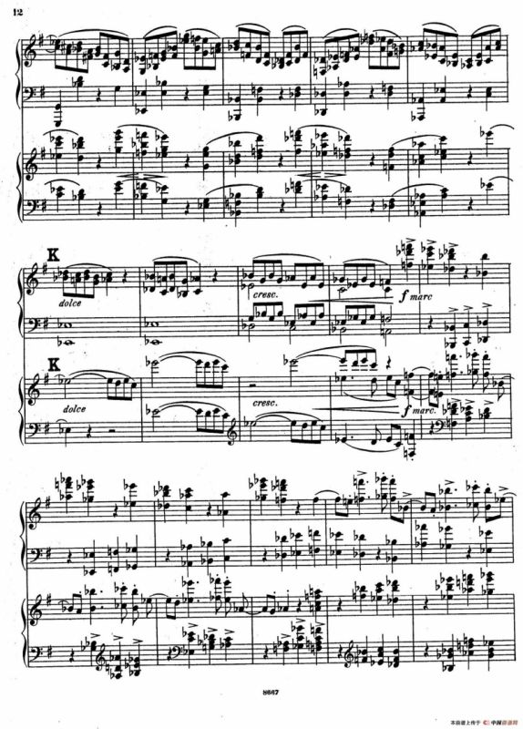 Symphony No.4 in e Minor Op.98（e小调第四交响曲·双钢琴）