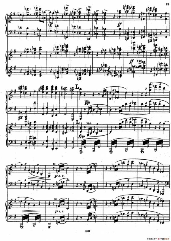 Symphony No.4 in e Minor Op.98（e小调第四交响曲·双钢琴）