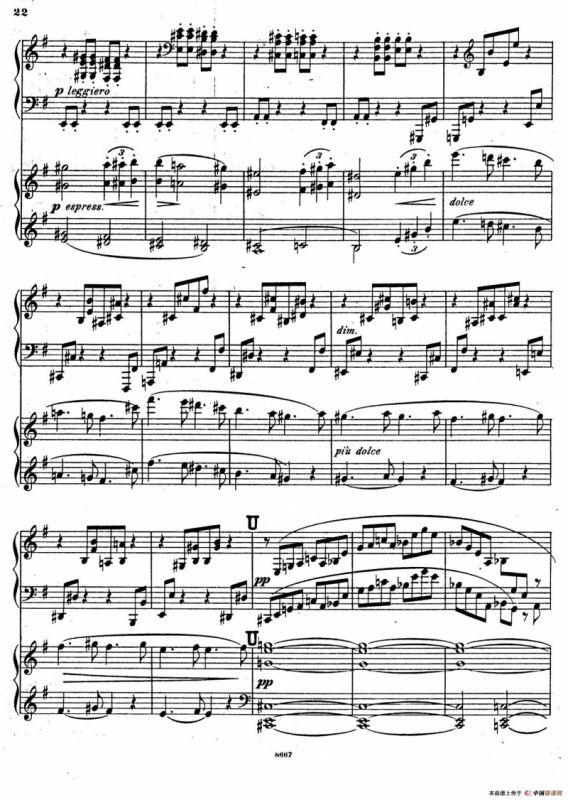 Symphony No.4 in e Minor Op.98（e小调第四交响曲·双钢琴）