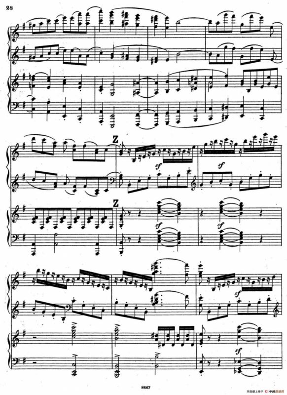 Symphony No.4 in e Minor Op.98（e小调第四交响曲·双钢琴）