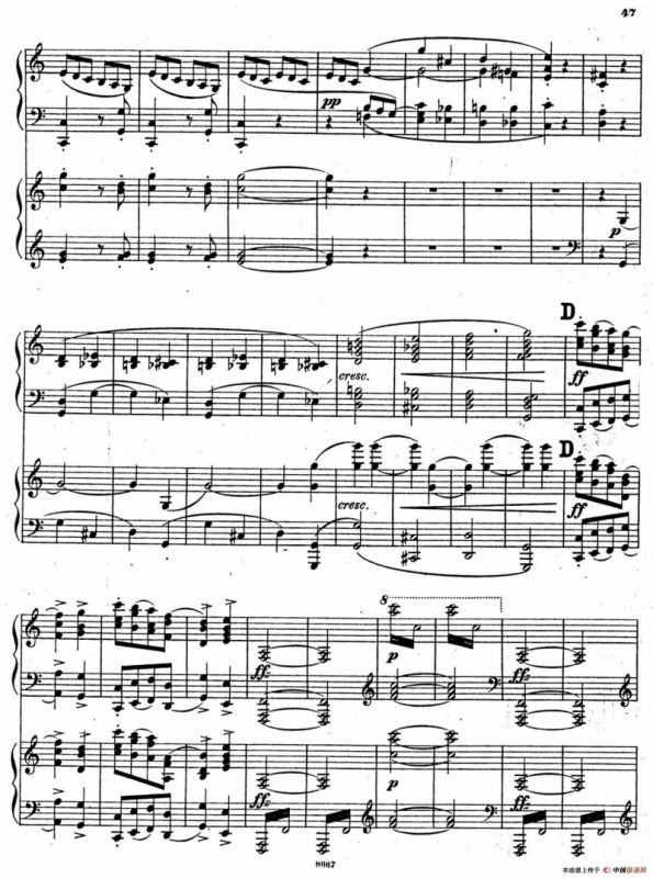 Symphony No.4 in e Minor Op.98（e小调第四交响曲·双钢琴）