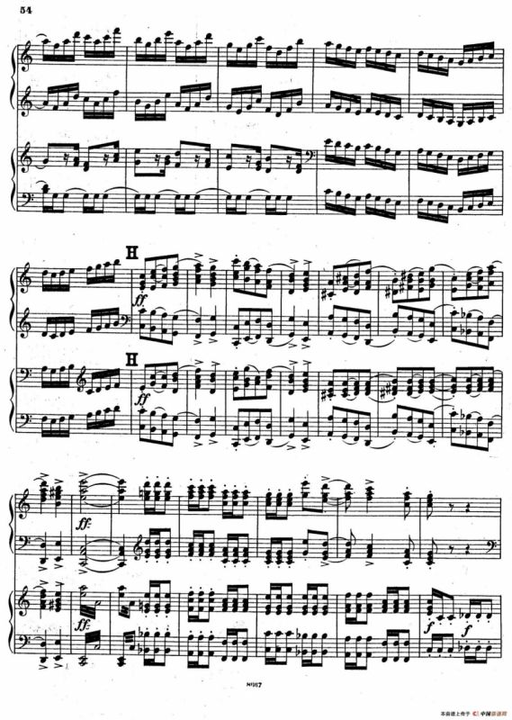 Symphony No.4 in e Minor Op.98（e小调第四交响曲·双钢琴）