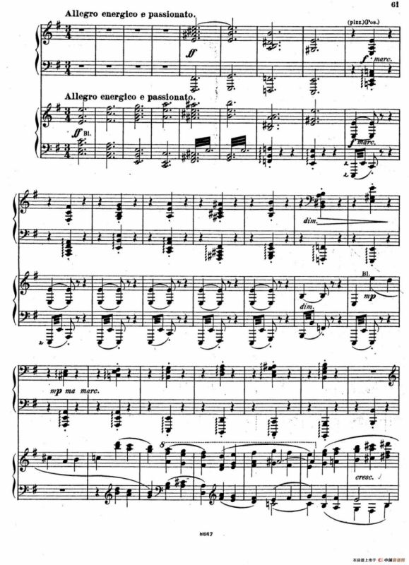 Symphony No.4 in e Minor Op.98（e小调第四交响曲·双钢琴）