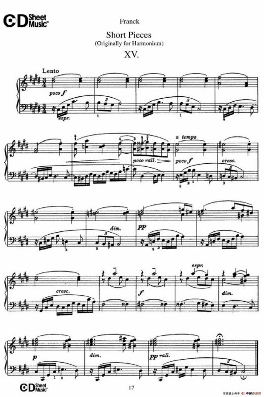 18 Short Pieces（18首小品·XV）