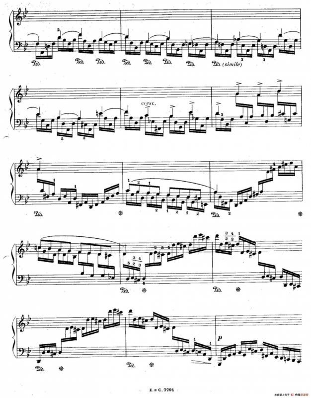 12 Etudes For The Left Hand Op.92 No.8（12首为左手而作的钢琴练习曲）