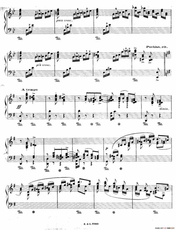 12 Etudes For The Left Hand Op.92 No.7（12首为左手而作的钢琴练习曲）