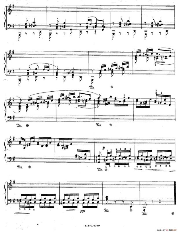 12 Etudes For The Left Hand Op.92 No.7（12首为左手而作的钢琴练习曲）