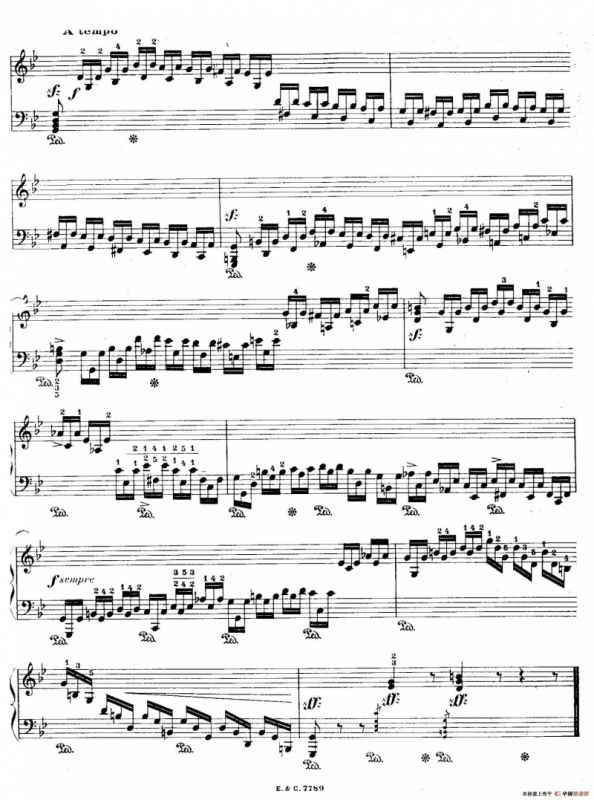12 Etudes For The Left Hand Op.92 No.6（12首为左手而作的钢琴练习曲）