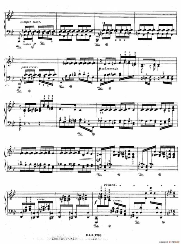 12 Etudes For The Left Hand Op.92 No.5（12首为左手而作的钢琴练习曲）