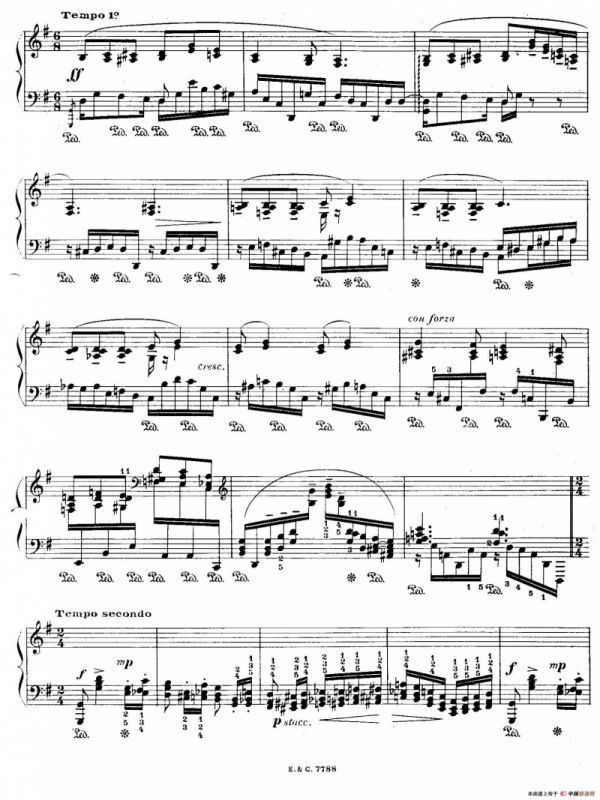12 Etudes For The Left Hand Op.92 No.5（12首为左手而作的钢琴练习曲）