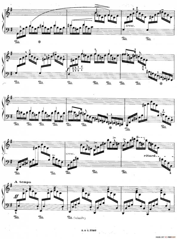 12 Etudes For The Left Hand Op.92 No.4（12首为左手而作的钢琴练习曲）