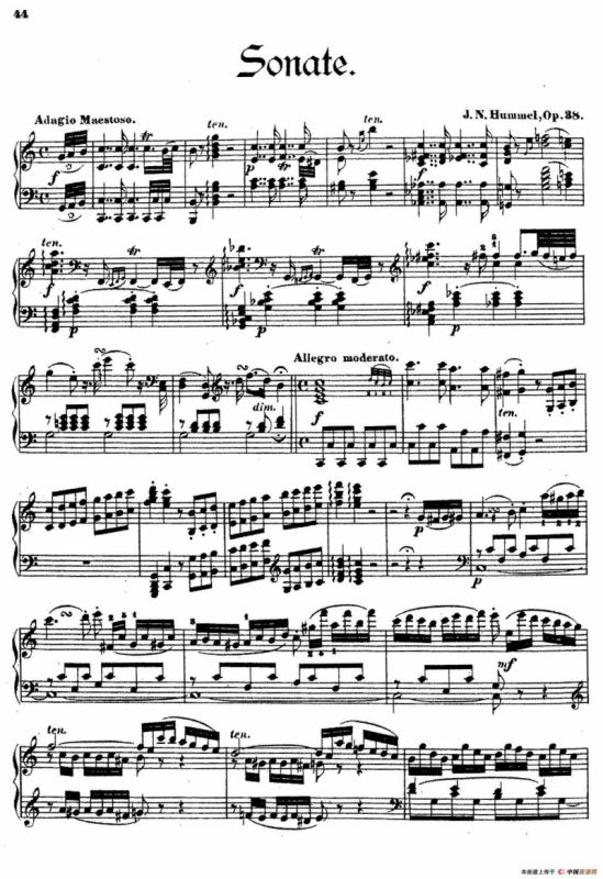 Piano Sonata No.4 in C Major Op.38（C大调第四钢琴奏鸣曲）