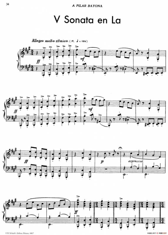 5首卡斯蒂利亚奏鸣曲（Ⅴ Sonata en La）