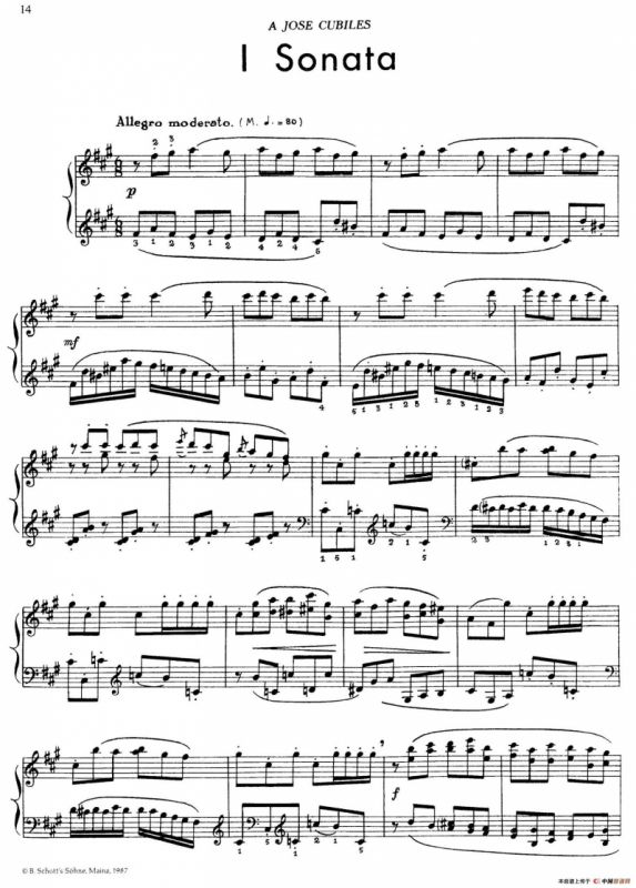 5首卡斯蒂利亚奏鸣曲（Ⅰsonata）