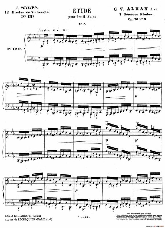 3 Grandes Etudes Op.76 No.3（3首华丽练习曲·3）