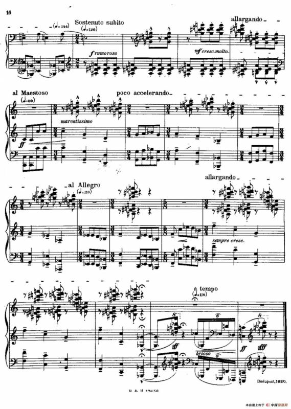 8 Improvisations Op.20（8首匈牙利民歌即兴曲·Ⅷ）