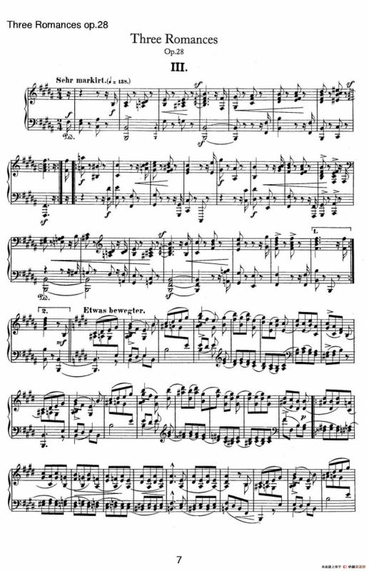 3 Romances Op.28（3首浪漫曲·Ⅲ）