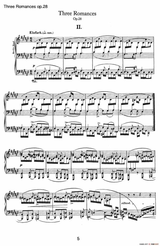 3 Romances Op.28（3首浪漫曲·Ⅱ）