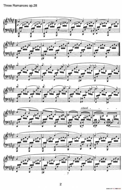 3 Romances Op.28（3首浪漫曲·Ⅰ）