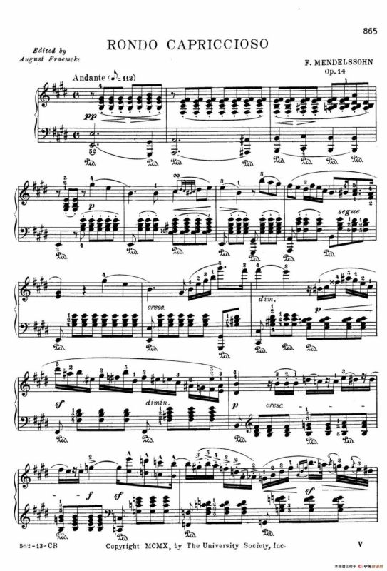 Rondo Capriccioso Op.14（随想回旋曲）