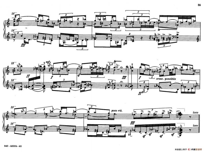12 Etudes for Piano（博尔科姆12首钢琴练习曲·10）