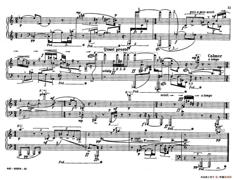 12 Etudes for Piano（博尔科姆12首钢琴练习曲·4）