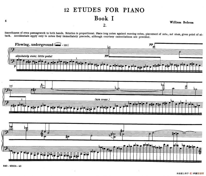 12 Etudes for Piano（博尔科姆12首钢琴练习曲·2）