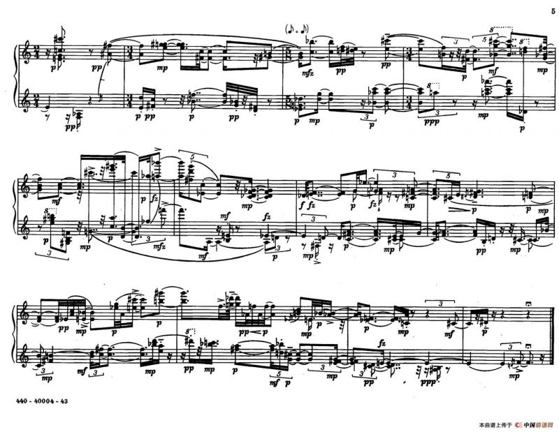 12 Etudes for Piano（博尔科姆12首钢琴练习曲·1）
