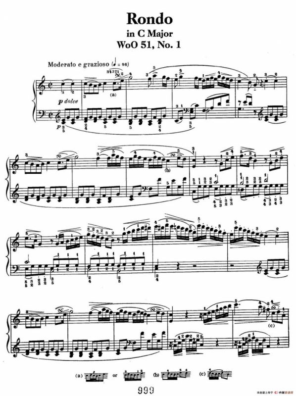 Two Rondos Op.51 No.1（2首回旋曲·1、C大调）