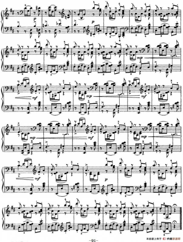 柴可夫斯基18首钢琴小品Op.72（16.Valse a cinq temps）