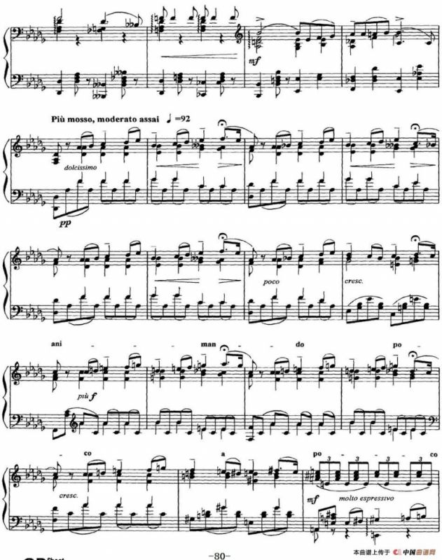 柴可夫斯基18首钢琴小品Op.72（14.Chant elegiaque）