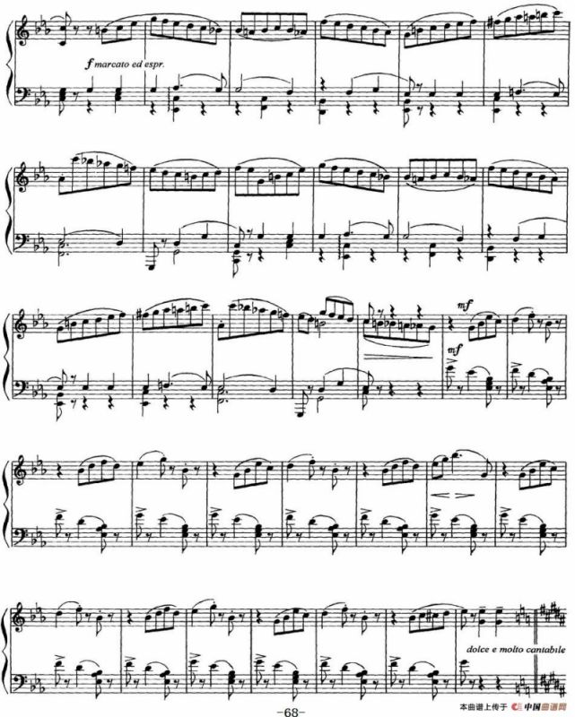 柴可夫斯基18首钢琴小品Op.72（11.Valse bluette）